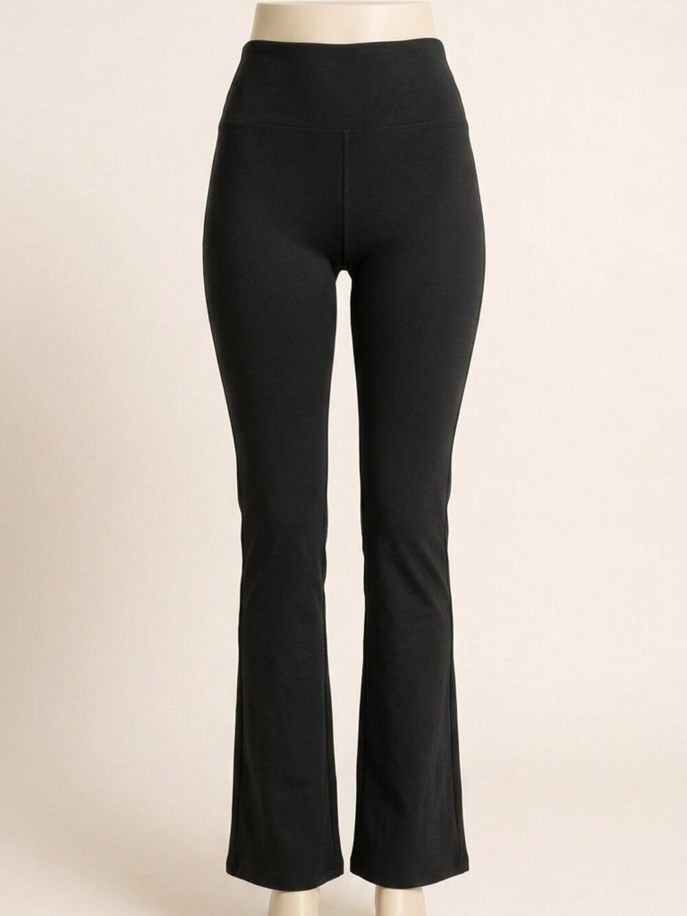 DLOODA Black High Waist Bootcut Pull-On Dress Pants with Pockets L